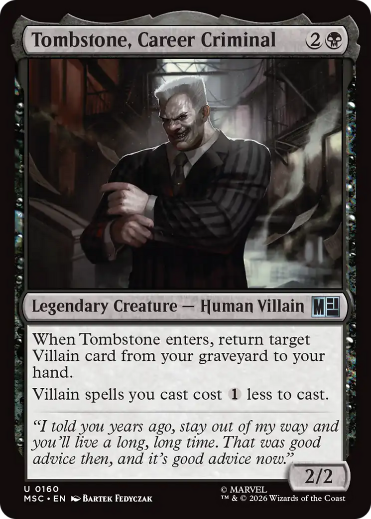 Tombstone, Career Criminal (0160) (Surge Foil) [Marvel Super Heroes Commander] | Devastation Store