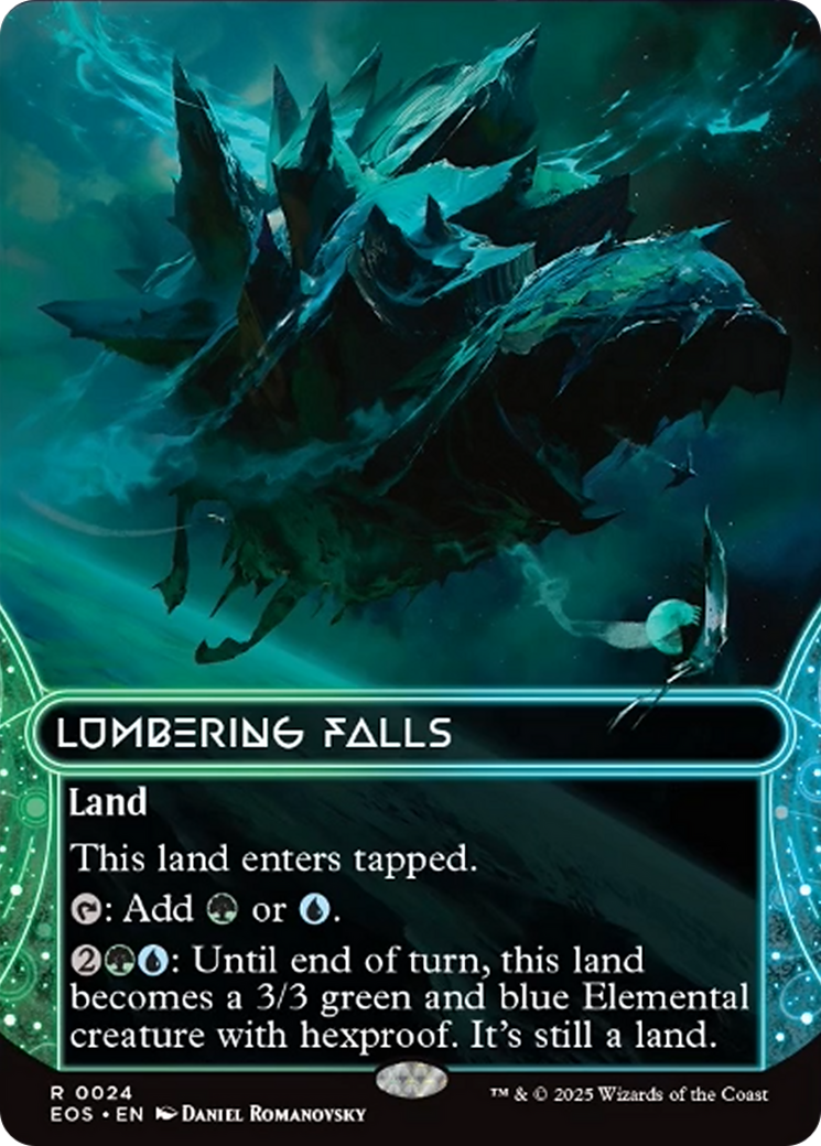 Lumbering Falls (0024) (Borderless) [Edge of Eternities: Stellar Sights] | Devastation Store