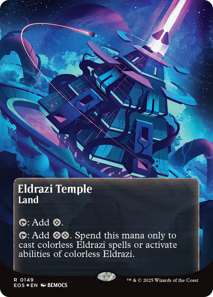 Eldrazi Temple (0149) (Borderless) (Galaxy Foil) [Edge of Eternities: Stellar Sights] | Devastation Store