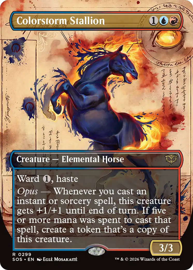 Colorstorm Stallion (Borderless) [Secrets of Strixhaven] | Devastation Store