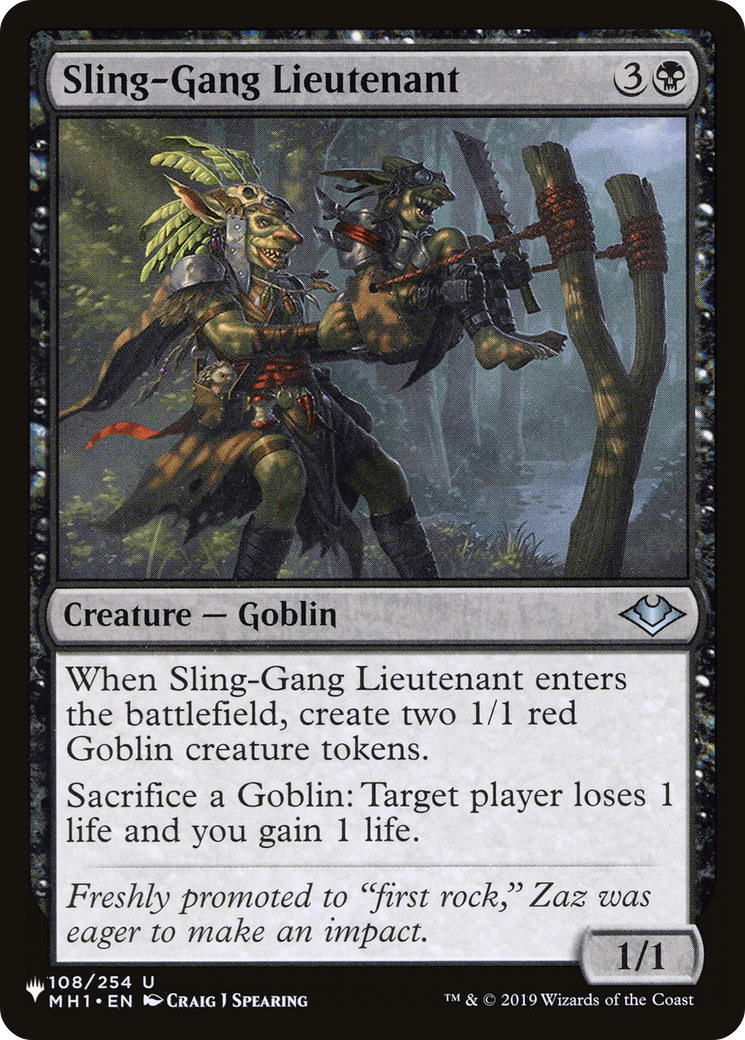 Sling-Gang Lieutenant [The List Reprints] | Devastation Store