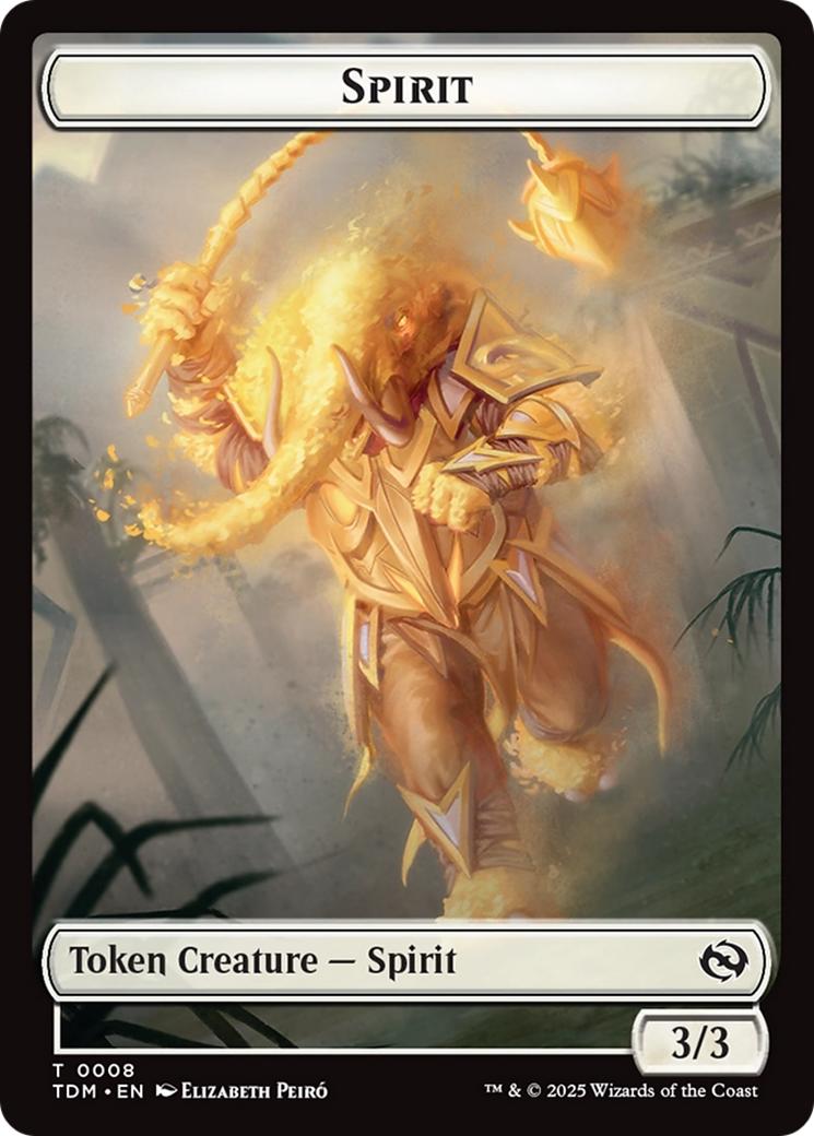 Spirit (0008) // Spirit (0009) Double-Sided Token [Tarkir: Dragonstorm Tokens] | Devastation Store