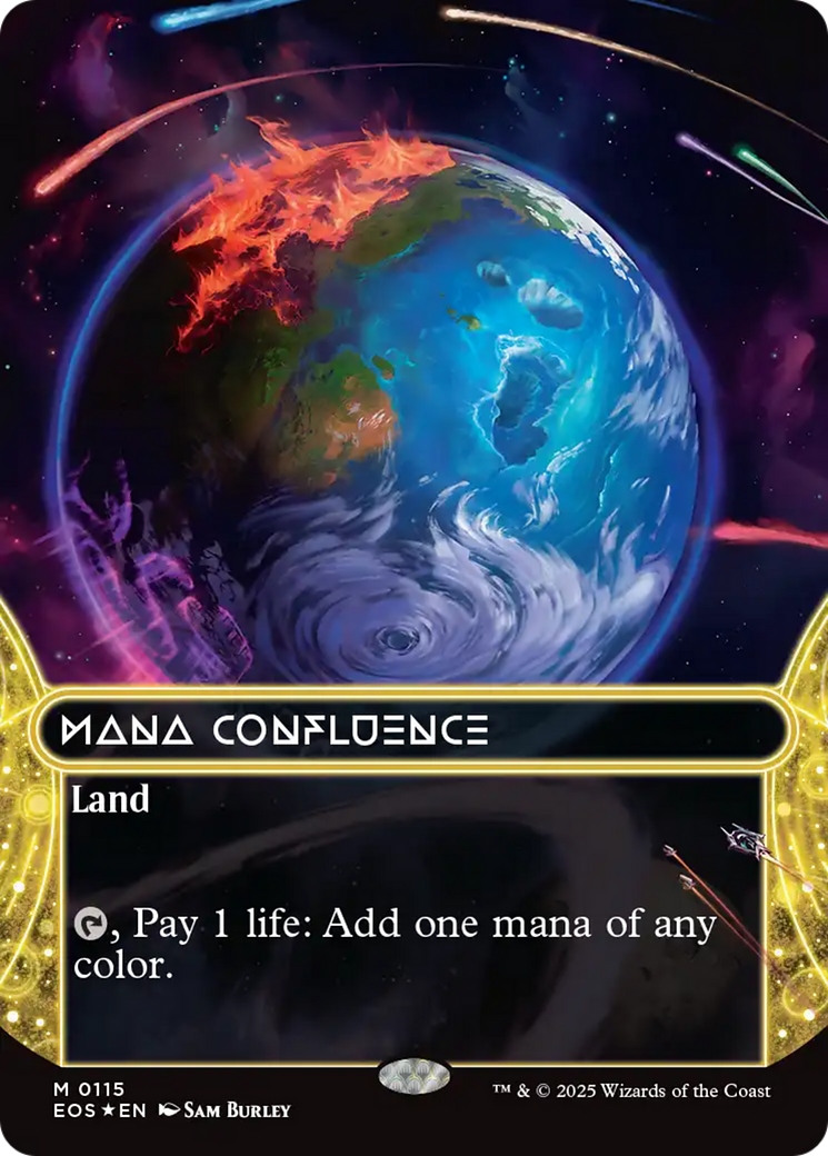 Mana Confluence (0115) (Borderless) (Galaxy Foil) [Edge of Eternities: Stellar Sights] | Devastation Store