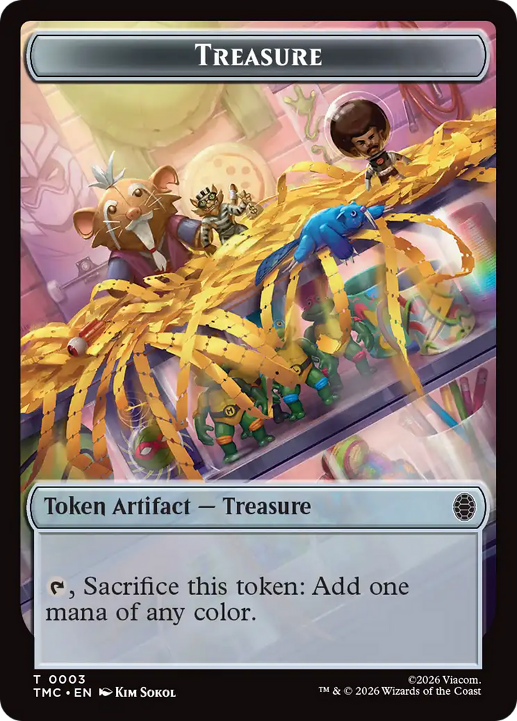 Treasure // Copy Double-Sided Token [Teenage Mutant Ninja Turtles Commander Tokens] | Devastation Store