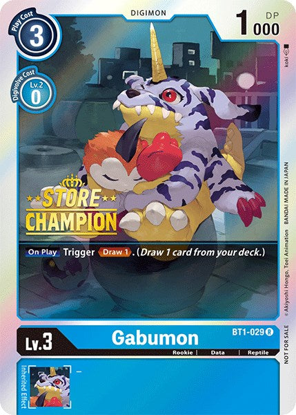 Gabumon [BT1-029] (Store Champion) [Release Special Booster Promos] | Devastation Store