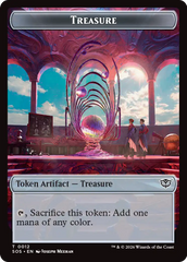 Starscape Cleric // Treasure Double-Sided Token [Secrets of Strixhaven Tokens] | Devastation Store