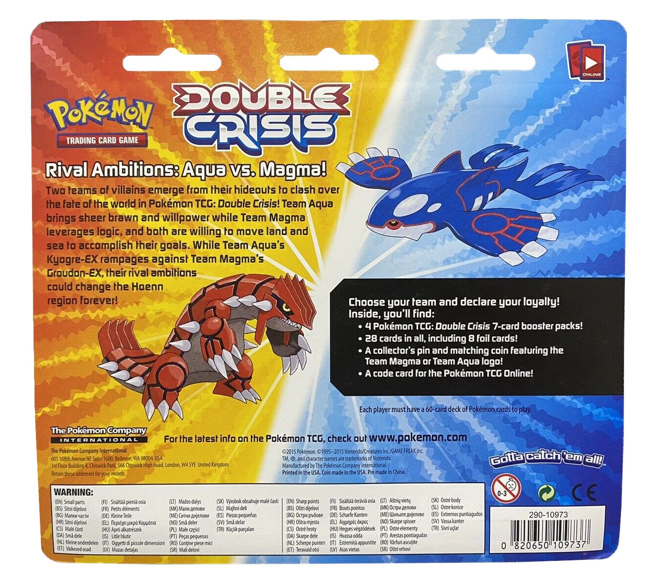 Double Crisis - Collector's Pin 4-Pack Blister (Team Magma) | Devastation Store