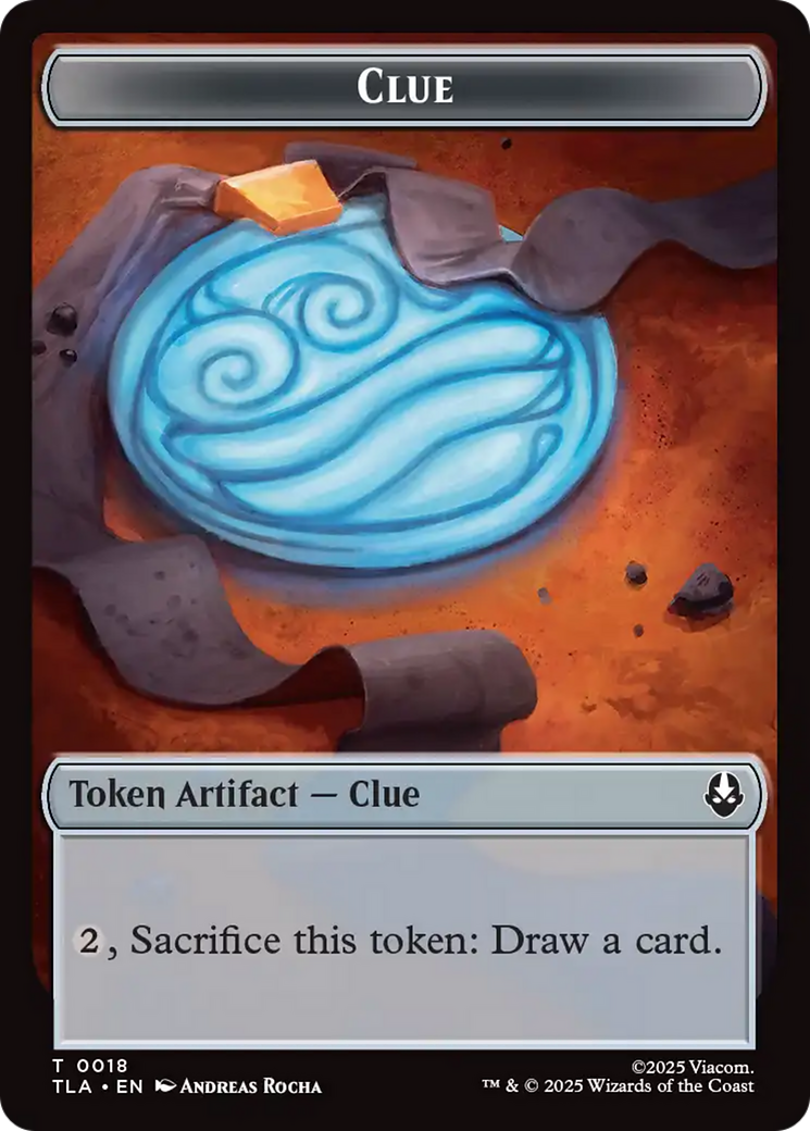 Clue (0018) // Food (0021) Double-Sided Tokens [Avatar: The Last Airbender Tokens] | Devastation Store