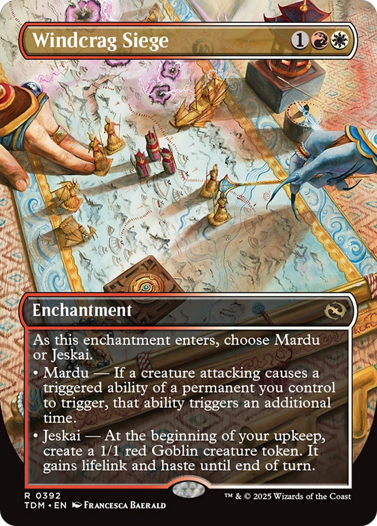 Windcrag Siege (Borderless) [Tarkir: Dragonstorm] | Devastation Store