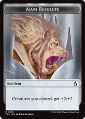 Ajani's Pridemate // Ajani Resolute Double-Sided Token [Reality Fracture Tokens] | Devastation Store