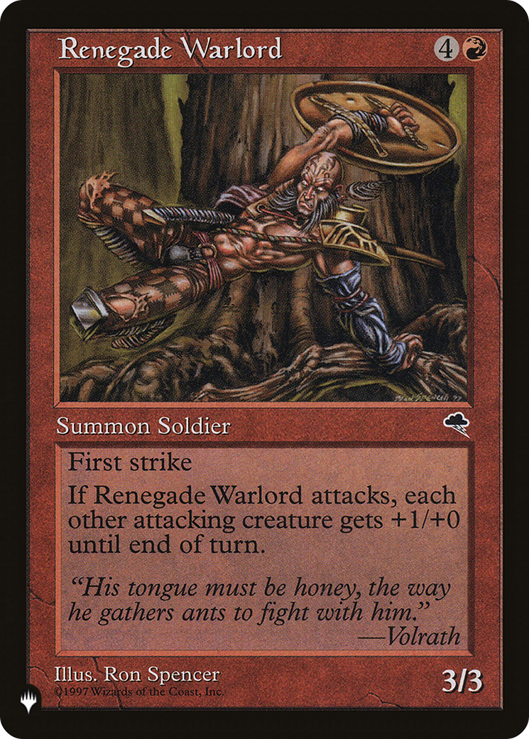 Renegade Warlord [The List Reprints] | Devastation Store