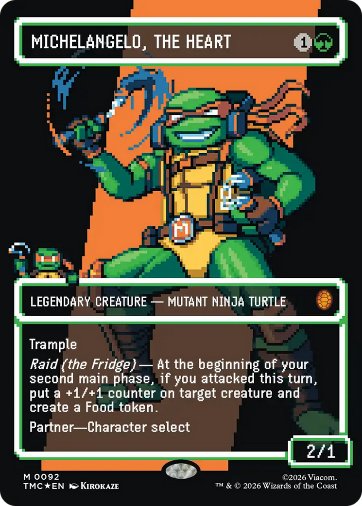Michelangelo, the Heart (0093) (Borderless) [Teenage Mutant Ninja Turtles Commander] - Devastation Store | Devastation Store
