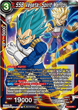 SSB Vegeta, Spirit Mentor (P-314) [Tournament Promotion Cards] | Devastation Store