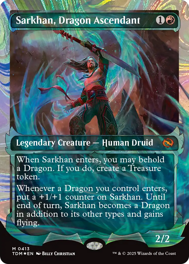 Sarkhan, Dragon Ascendant (0413) (Showcase) (Halo Foil) [Tarkir: Dragonstorm] | Devastation Store