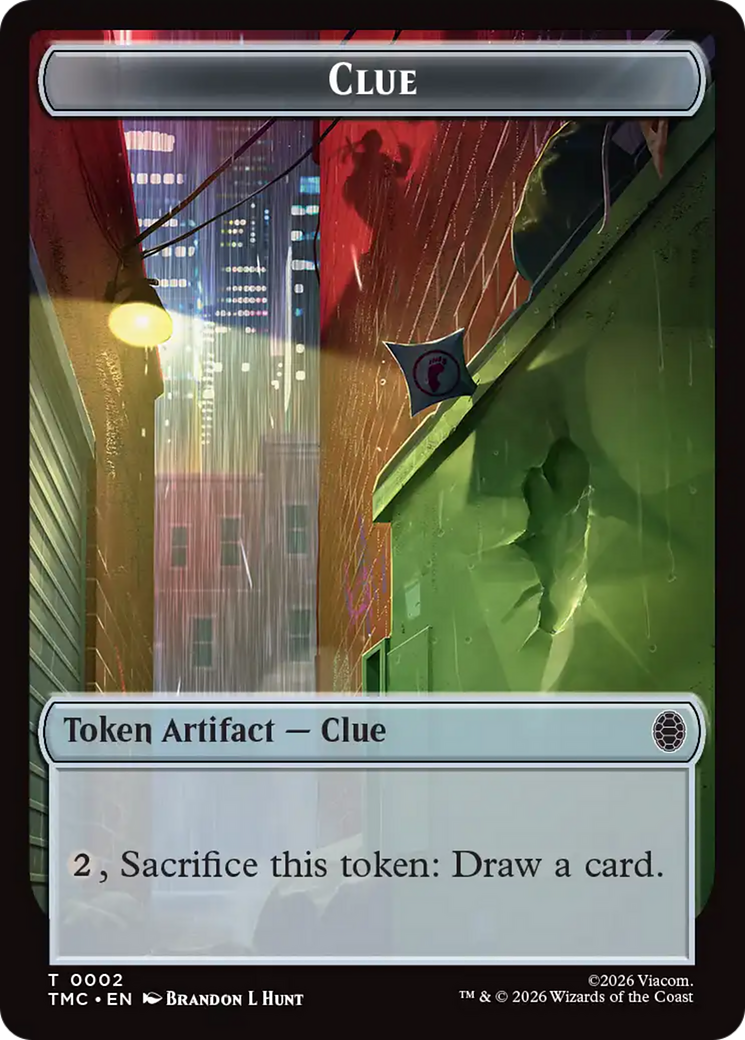 Ooze // Clue Double-Sided Token [Teenage Mutant Ninja Turtles Commander Tokens] | Devastation Store