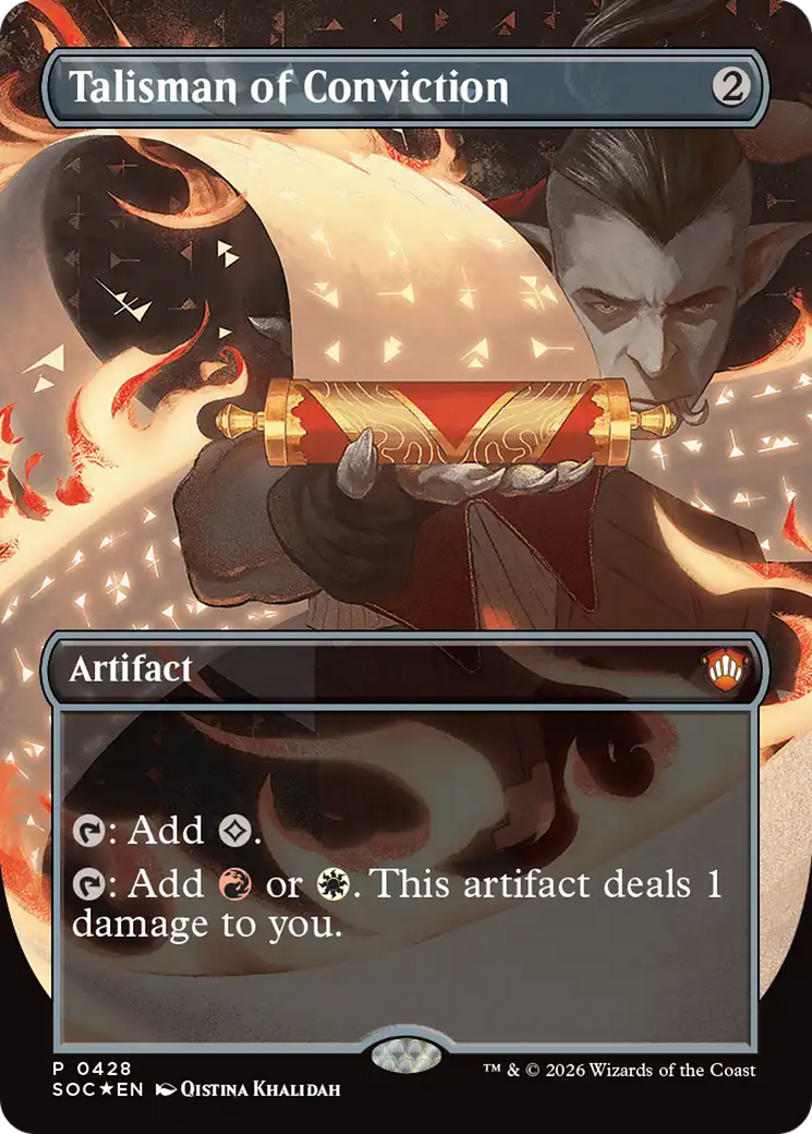 Talisman of Conviction (Borderless) [Secrets of Strixhaven Commander] | Devastation Store