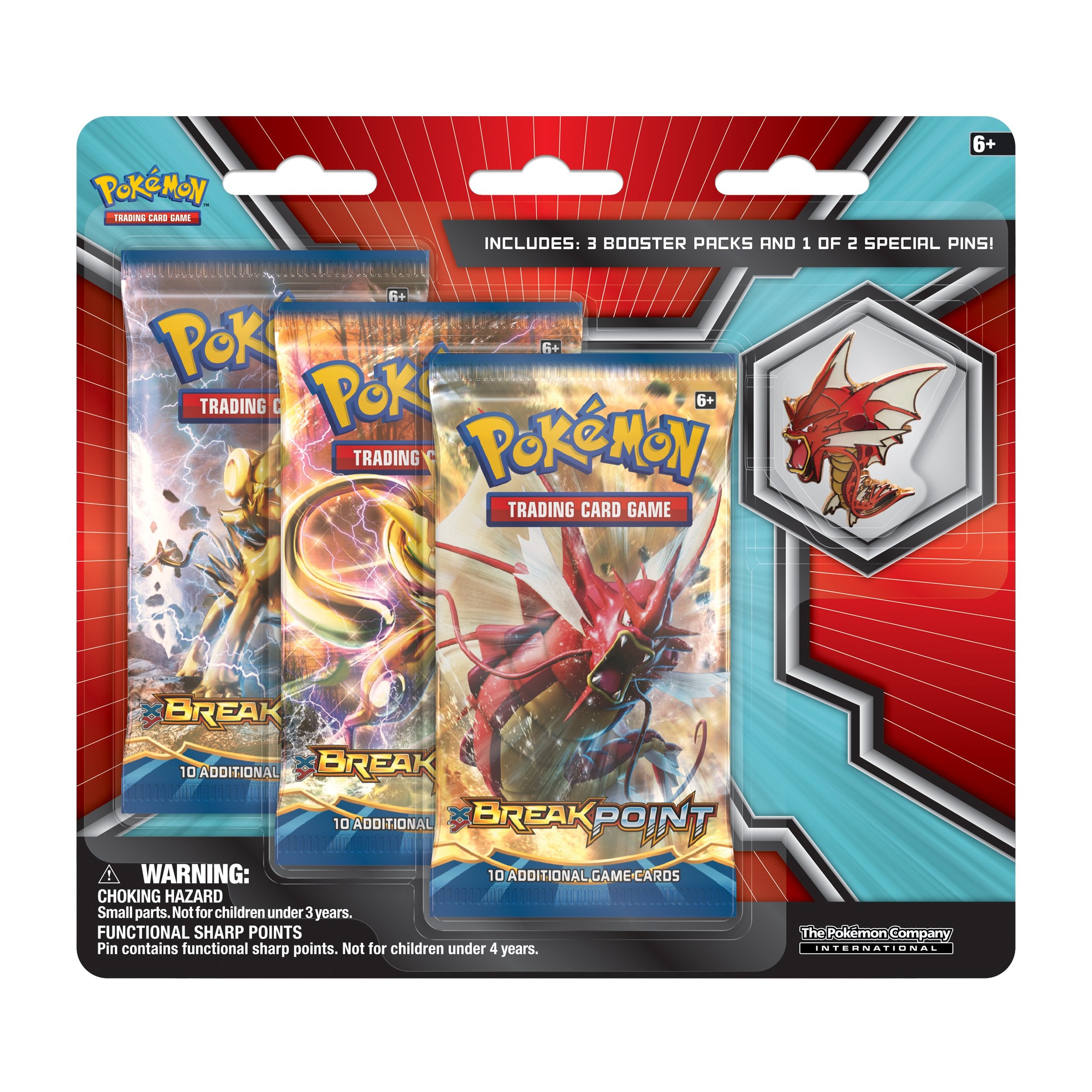 XY: BREAKpoint - Collector's Pin 3-Pack Blister (Shiny Mega Gyarados) | Devastation Store