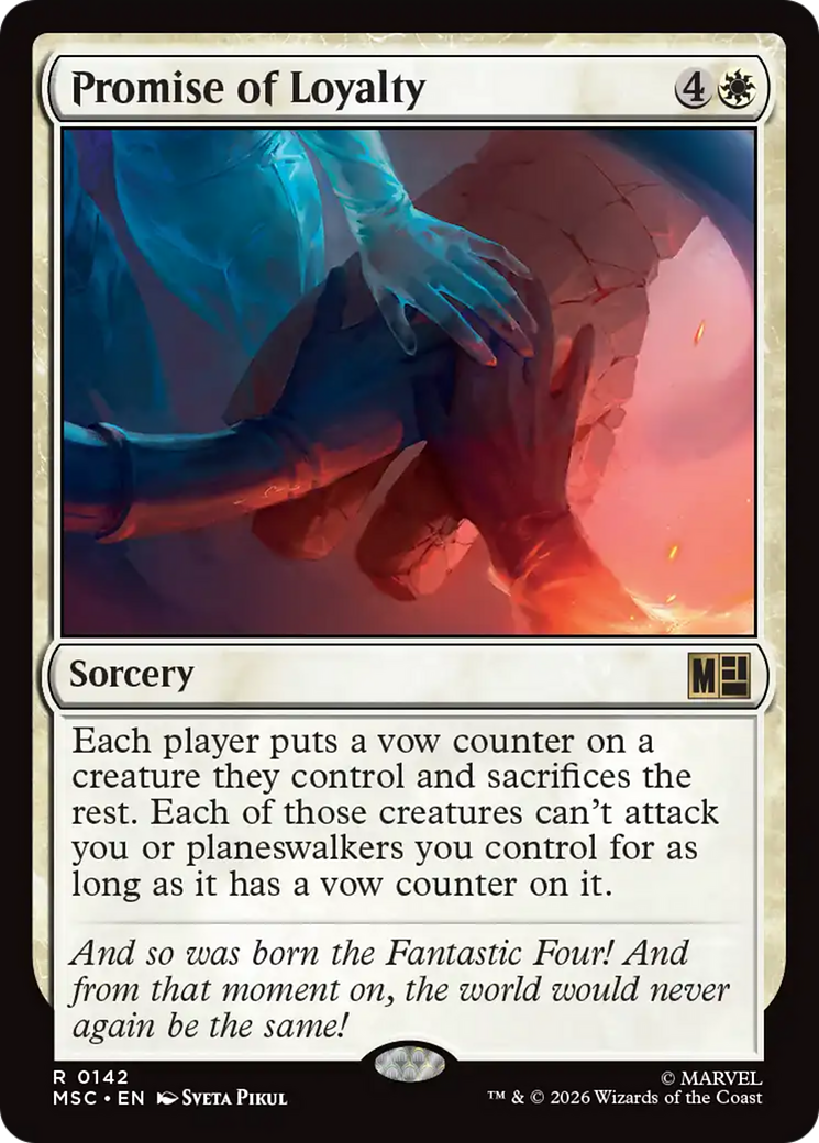 Promise of Loyalty (Surge Foil) [Marvel Super Heroes Commander] | Devastation Store