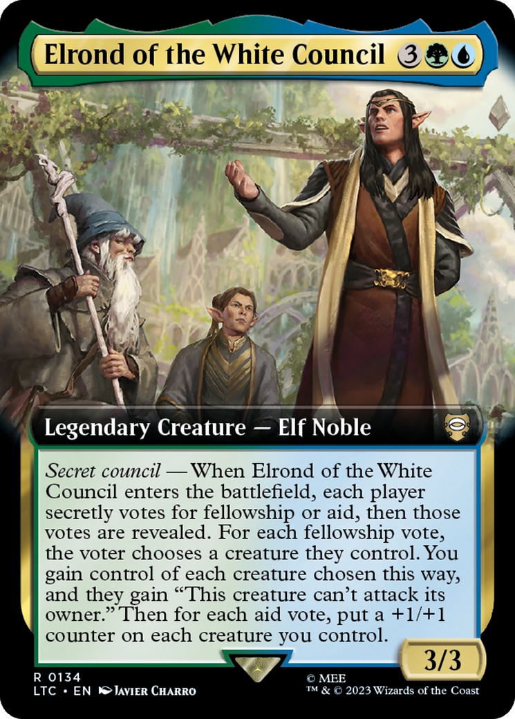 Elrond of the White Council (Extended Art) [The Lord of the Rings: Tales of Middle-Earth Commander] | Devastation Store