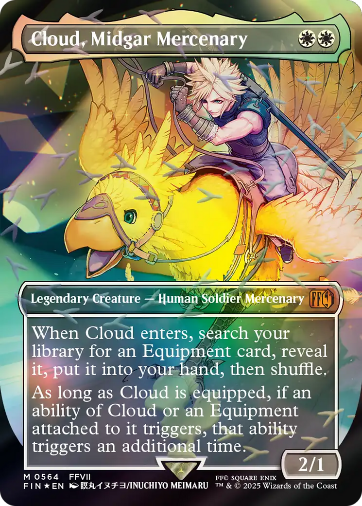 Cloud, Midgar Mercenary (Borderless) (Chocobo Track Foil) [FINAL FANTASY] | Devastation Store