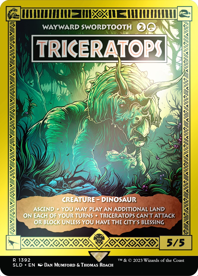 Triceratops - Wayward Swordtooth (Rainbow Foil) [Secret Lair Drop Series] | Devastation Store