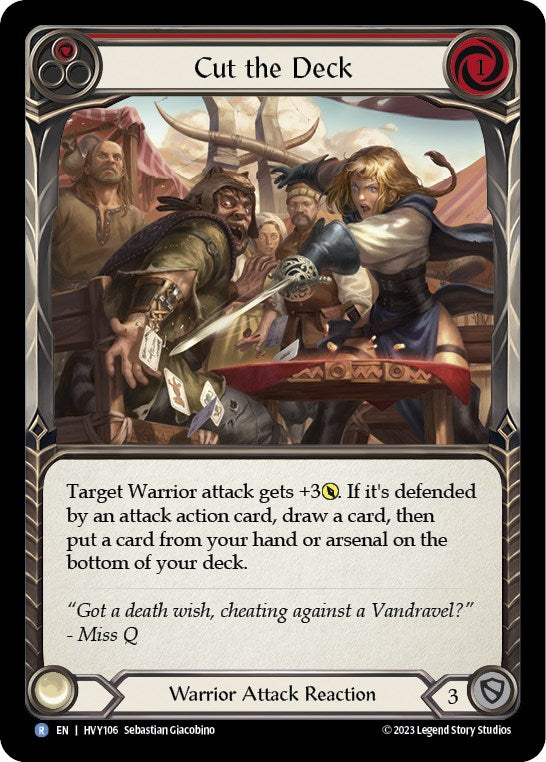 Cut the Deck (Red) [HVY106] (Heavy Hitters)  Rainbow Foil | Devastation Store