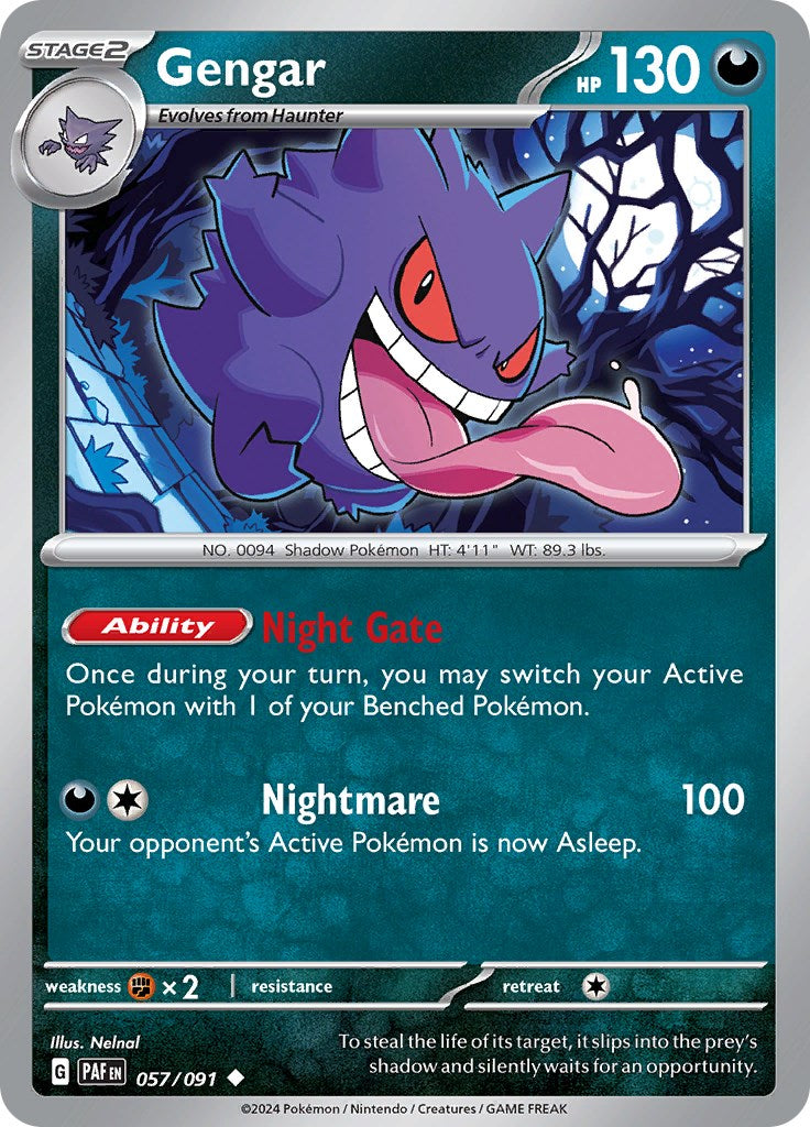 Gengar (057/091) [Scarlet & Violet: Paldean Fates] | Devastation Store