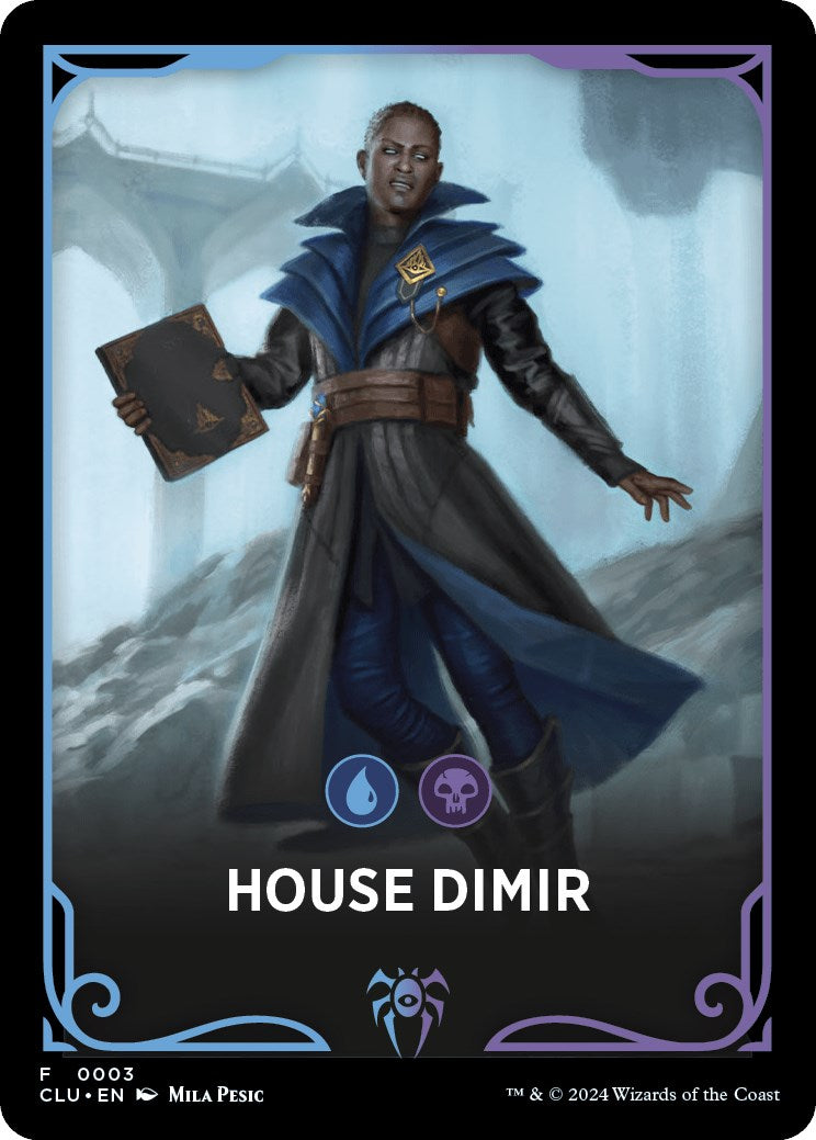 House Dimir Theme Card [Ravnica: Clue Edition Tokens] | Devastation Store