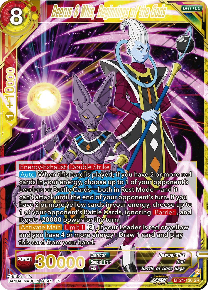 Beerus & Whis, Beginnings of Gods (BT24-130) [Beyond Generations] | Devastation Store