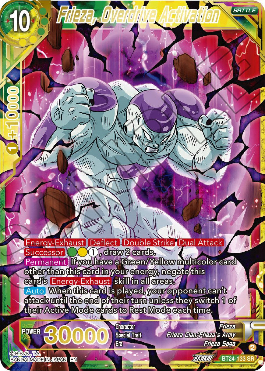 Frieza, Overdrive Activation (BT24-133) [Beyond Generations] | Devastation Store