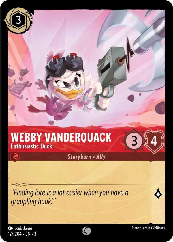 Webby Vanderquack - Enthusiastic Duck (127/204) [Into the Inklands] | Devastation Store