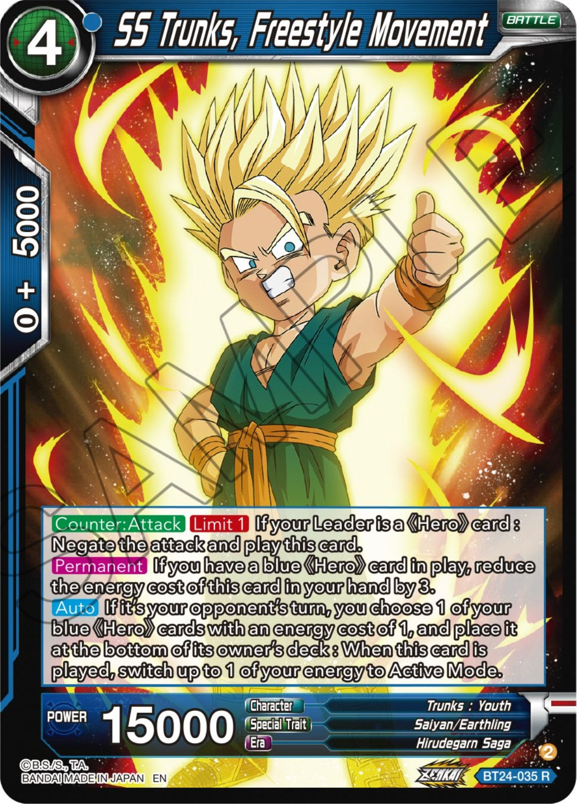 SS Trunks, Freestyle Movement (BT24-035) [Beyond Generations] | Devastation Store