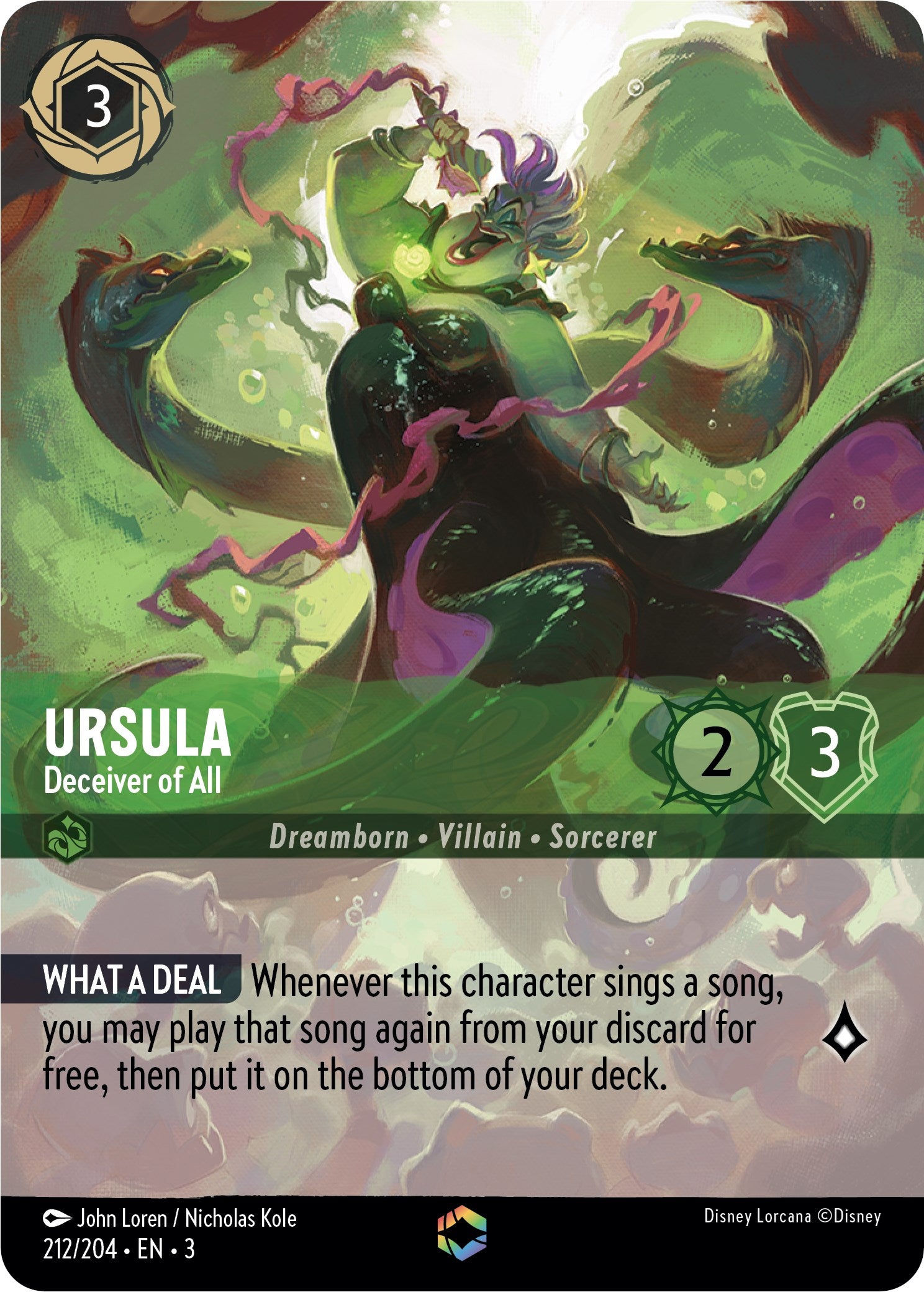 Ursula - Deceiver of All (Enchanted) (212/204) [Into the Inklands] | Devastation Store