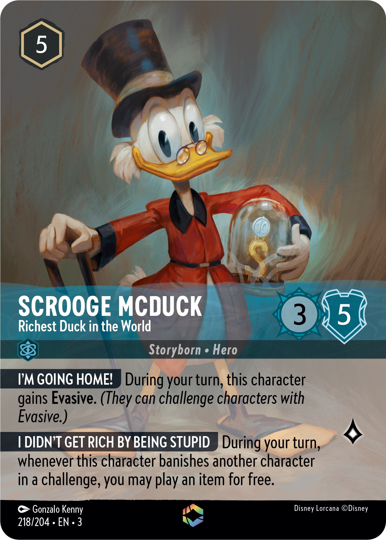 Scrooge McDuck - Richest Duck in the World (Enchanted) (218/204) [Into the Inklands] | Devastation Store