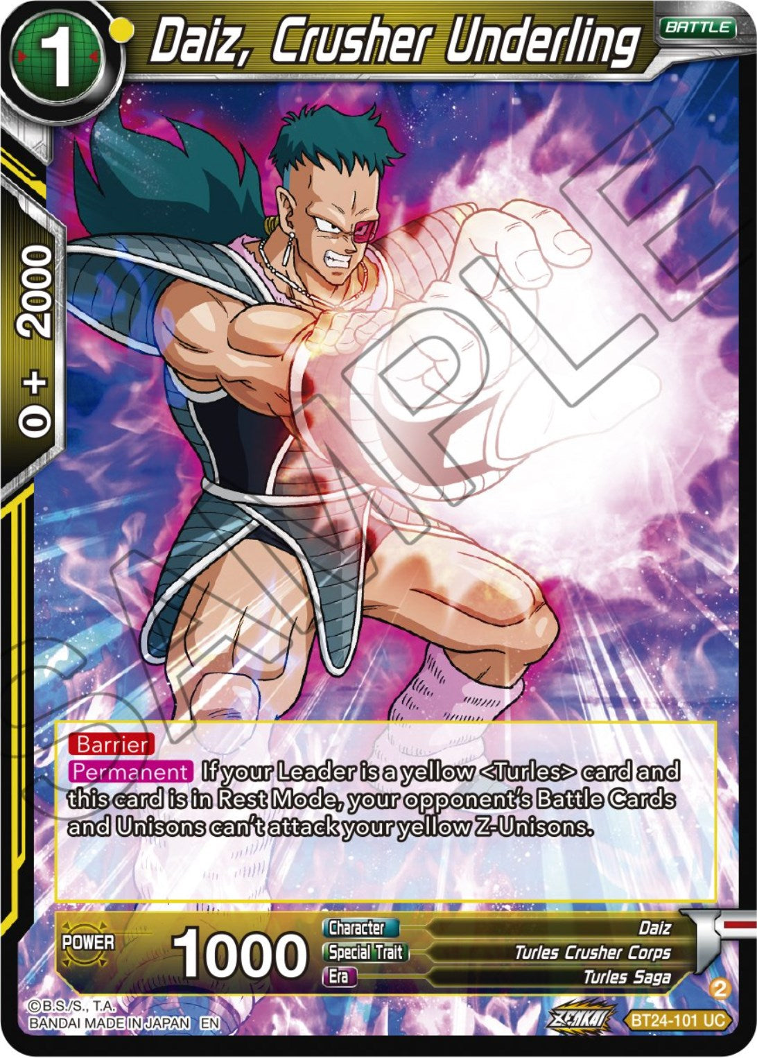 Daiz, Crusher Underling (BT24-101) [Beyond Generations] | Devastation Store