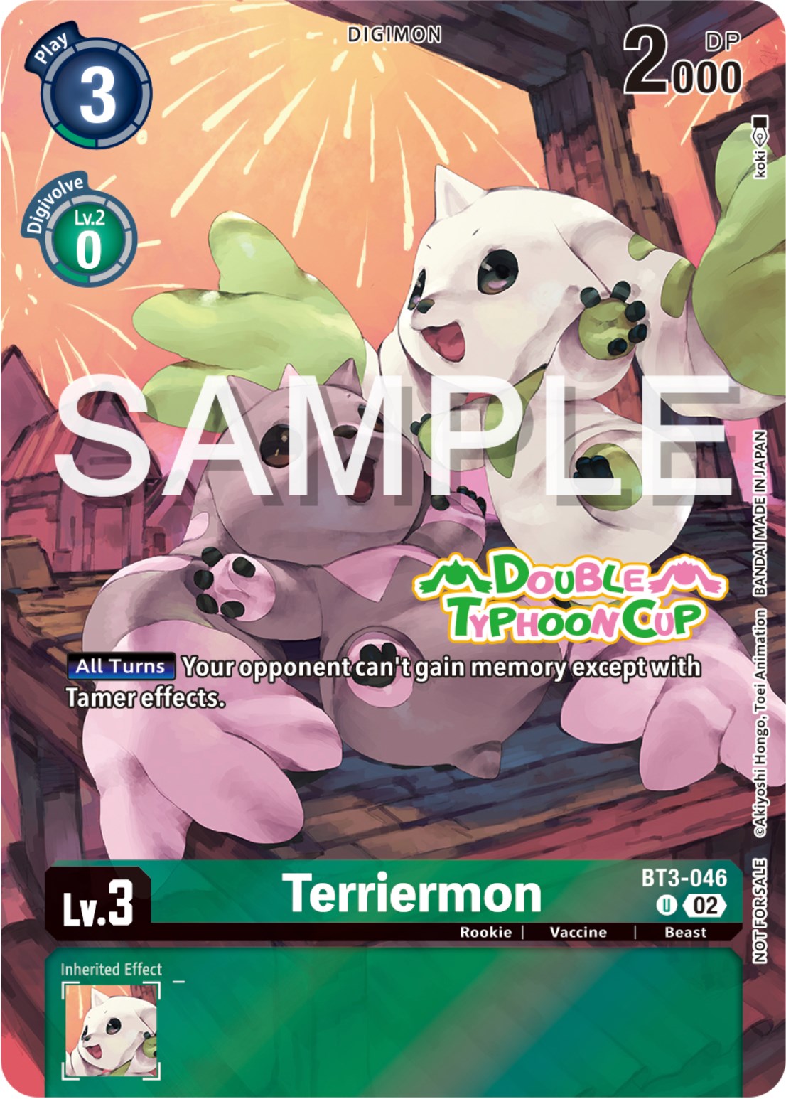 Terriermon [BT3-046] (Double Typhoon Cup) [Release Special Booster Promos] | Devastation Store