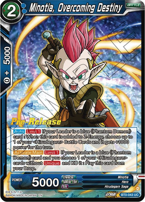 Minotia, Overcoming Destiny (BT24-043) [Beyond Generations Prerelease Promos] | Devastation Store