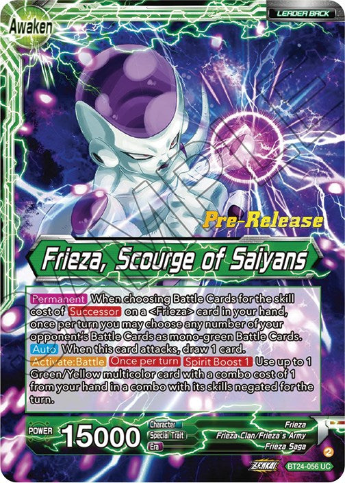 Frieza // Frieza, Scourge of Saiyans (BT24-056) [Beyond Generations Prerelease Promos] | Devastation Store