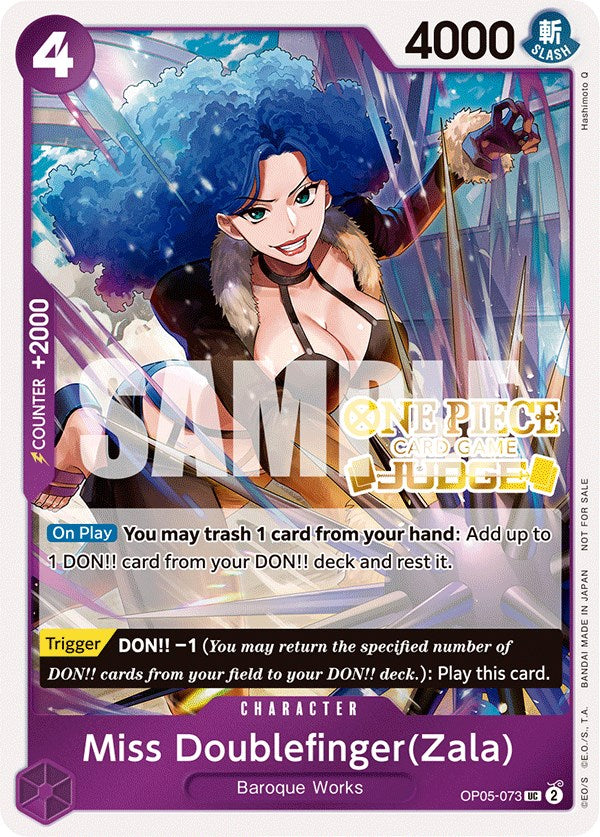 Miss Doublefinger(Zala) (Judge Pack Vol. 3) [One Piece Promotion Cards] | Devastation Store