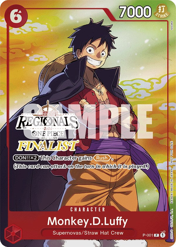 Monkey.D.Luffy (Online Regional 2024 Vol. 2) [Finalist] [One Piece Promotion Cards] | Devastation Store