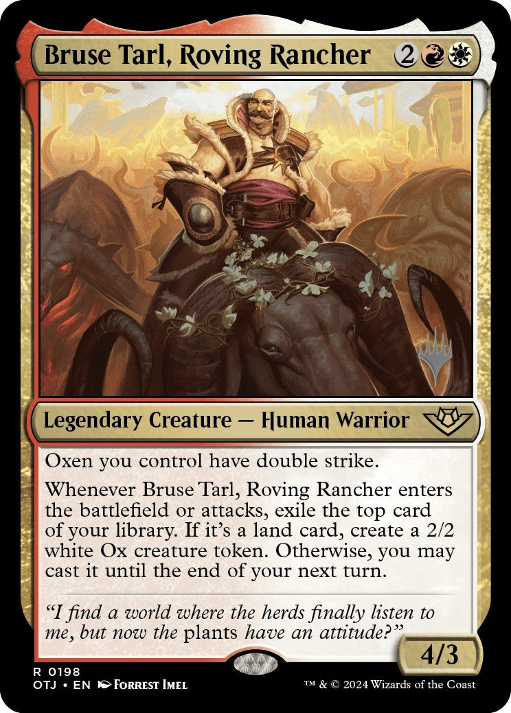 Bruse Tarl, Roving Rancher (Promo Pack) [Outlaws of Thunder Junction Promos] | Devastation Store