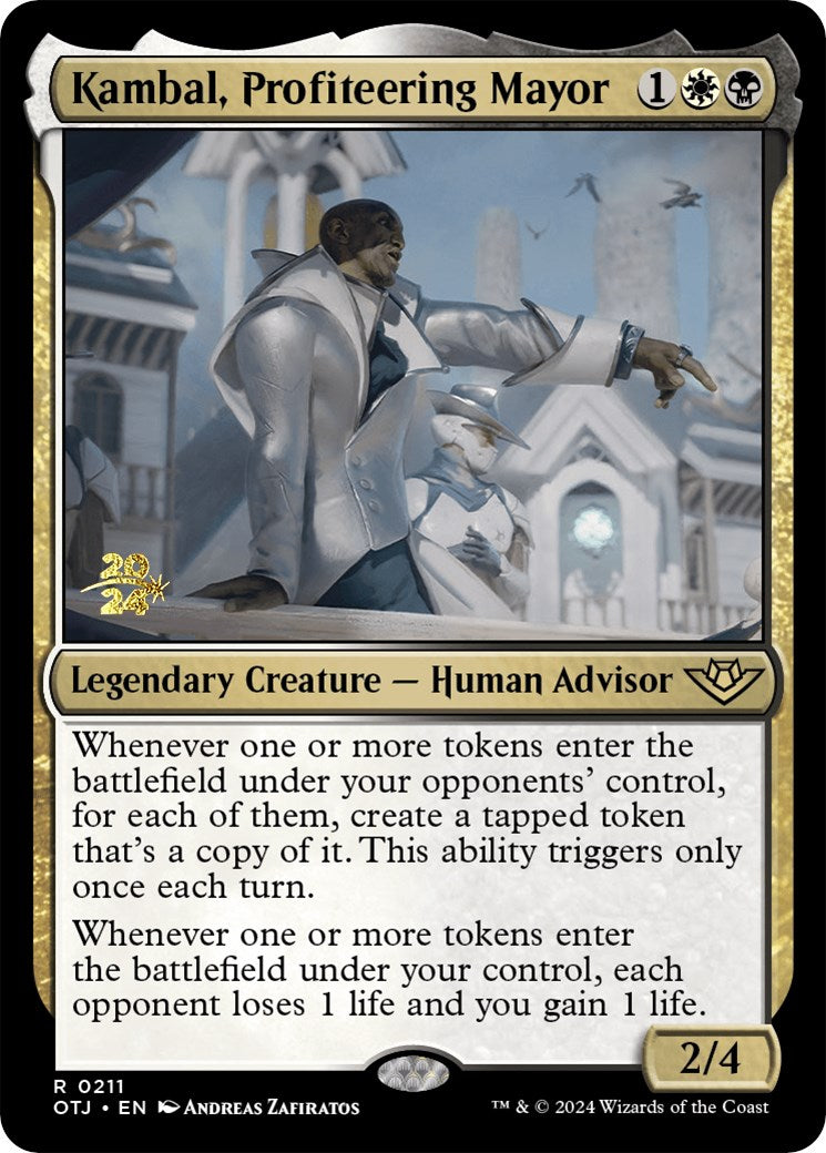 Kambal, Profiteering Mayor [Outlaws of Thunder Junction Prerelease Promos] | Devastation Store