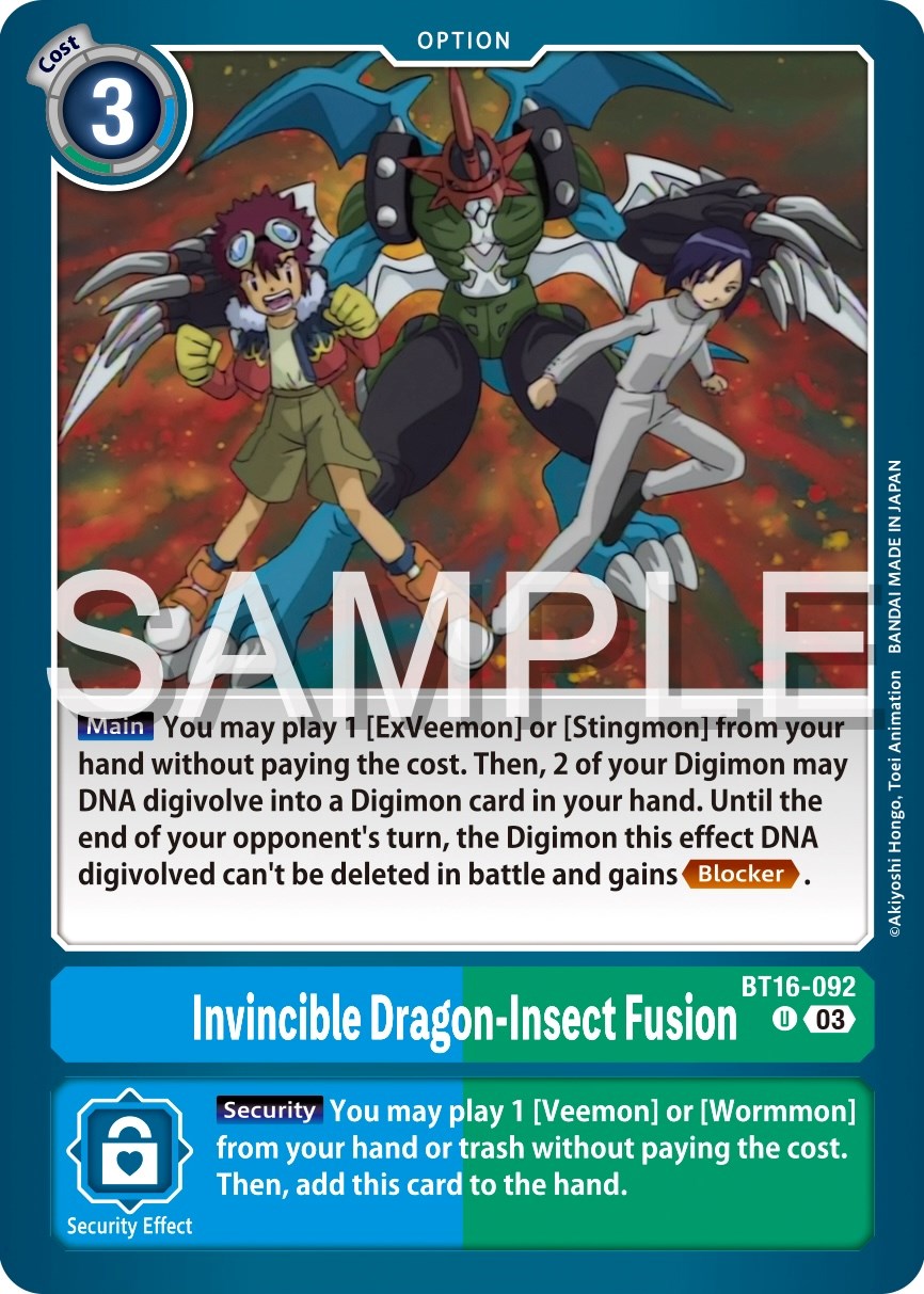 Invincible Dragon-Insect Fusion [BT16-092] [Beginning Observer] | Devastation Store