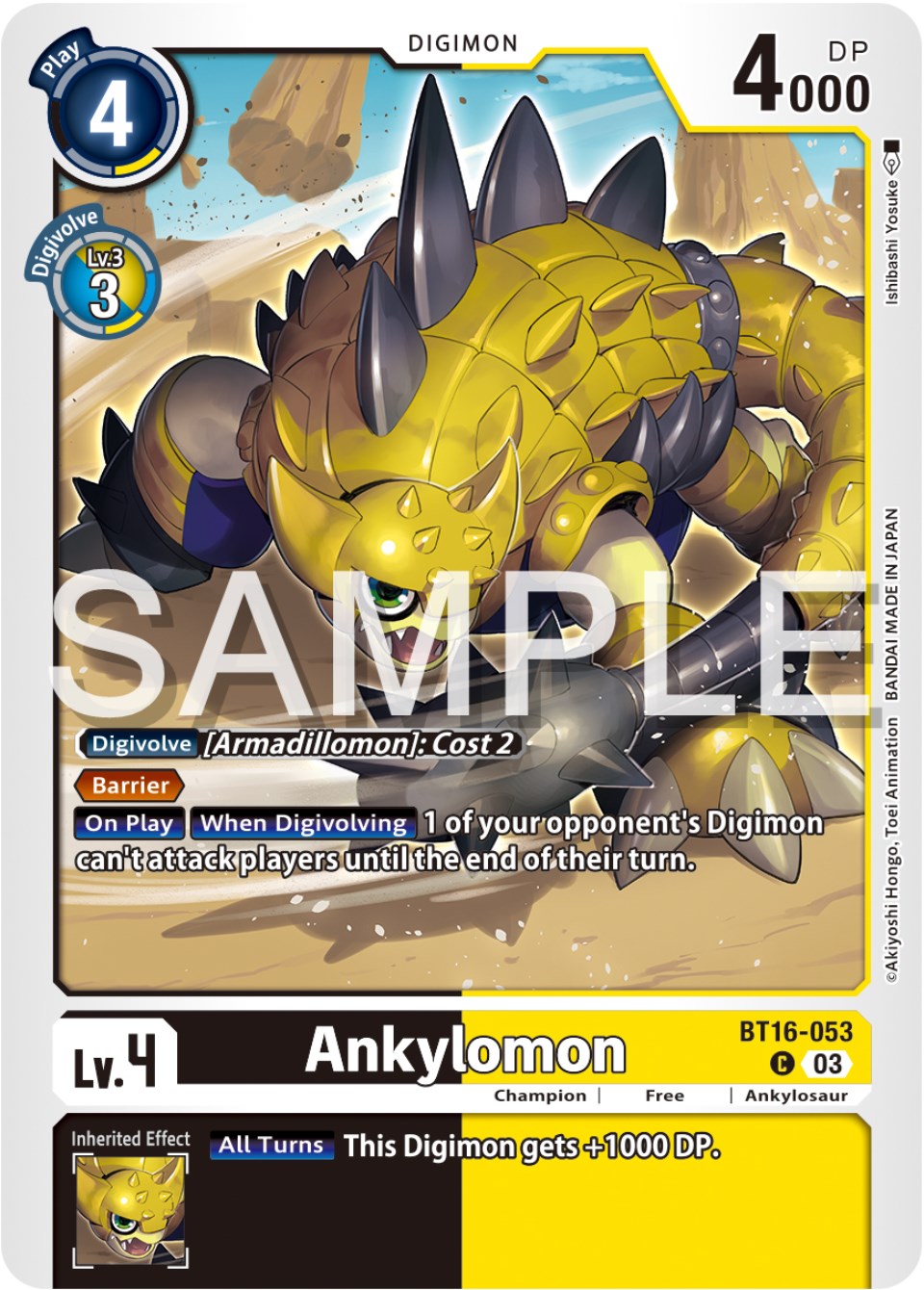 Ankylomon [BT16-053] [Beginning Observer] | Devastation Store