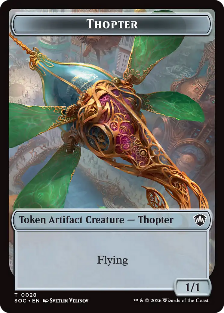 Phyrexian Germ // Thopter Double-Sided Token [Secrets of Strixhaven Commander Tokens] | Devastation Store