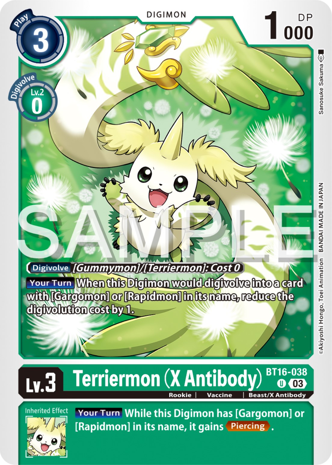 Terriermon [BT16-038] (X Antibody) [Beginning Observer] | Devastation Store