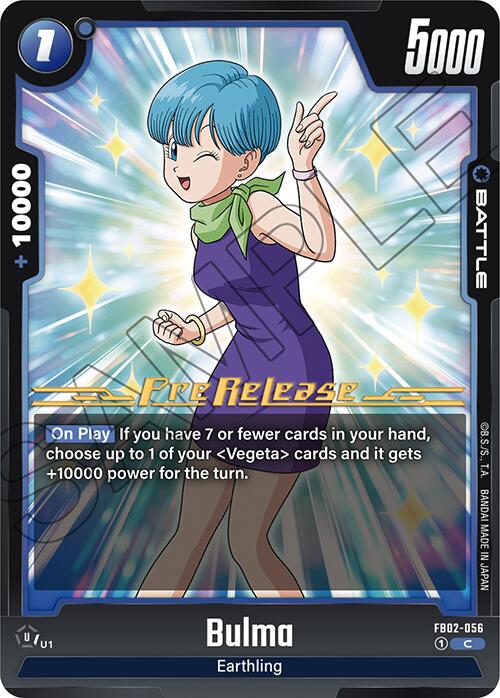 Bulma (FB02-056) [Blazing Aura Pre-Release Cards] | Devastation Store
