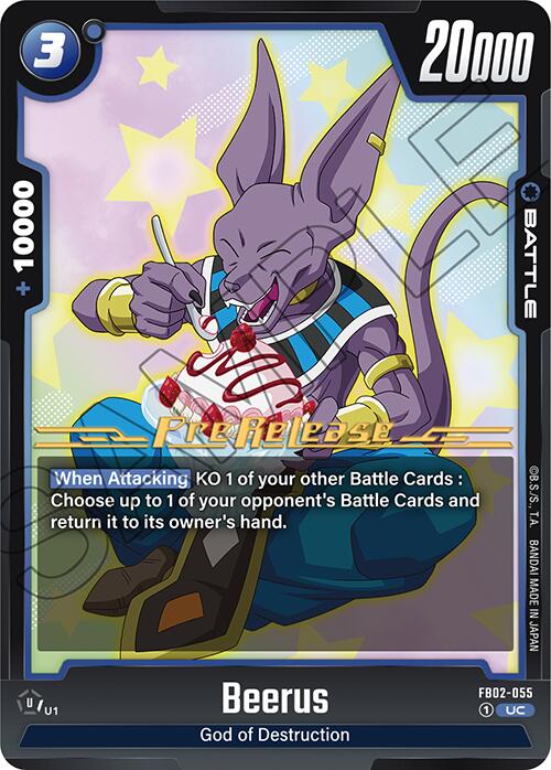 Beerus (FB02-055) [Blazing Aura Pre-Release Cards] | Devastation Store