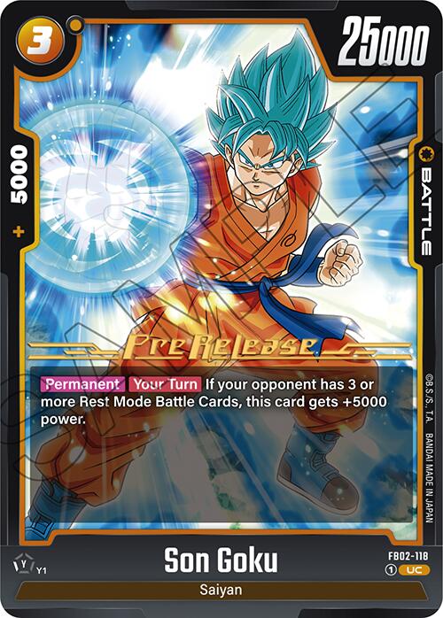 Son Goku (FB02-118) [Blazing Aura Pre-Release Cards] | Devastation Store