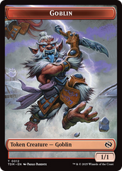 Goblin // Warrior Double-Sided Token [Tarkir: Dragonstorm Tokens] | Devastation Store